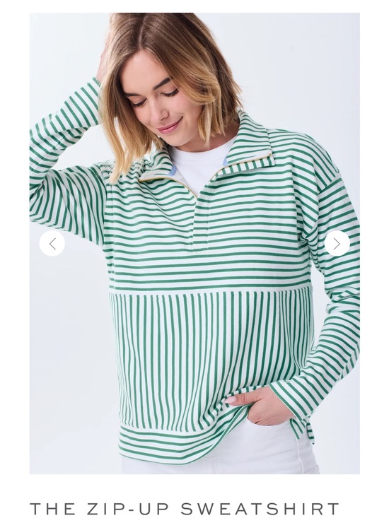 Alice Walk Tops - Alice Walk the Zip Up Sweatshirt Striped size XS